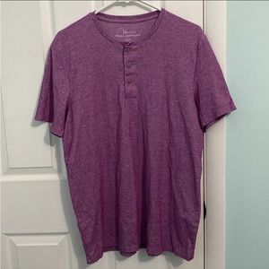 Purple Marc Anthony luxury Henley tshirt